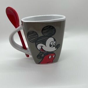 Mickey  and Minnie Mouse Mug with Spoon
